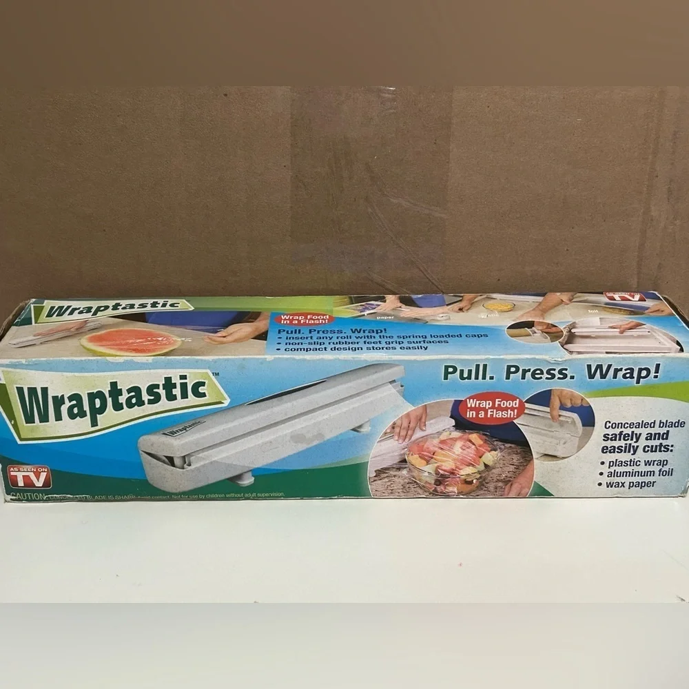 Wraptastic Pull Press Wrap-Wrap Food In A Flash. As Seen On TV New